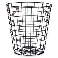 Draadmand/opbergmand - industrieel - rond - zwart - metaal - 30 x 30 x 30 cm Draadmand/opbergmand - industrieel - rond - zwart - metaal - 30 x 30 x 30 cm