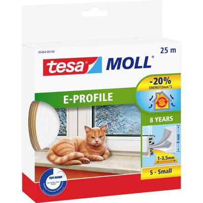 tesa E-Profil 05464-00100-02 Afdichtingstape tesamoll Wit (l x b) 25 m x 9 mm 25 m