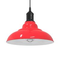Hanglamp in hoogte verstelbaar E27 31 cm metaal glanzend rood
