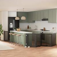 VidaXL Hondenhek inklapbaar 6 panelen 480 cm populierenhout zwart