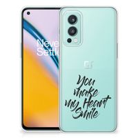 OnePlus Nord 2 5G Siliconen hoesje met naam Heart Smile - thumbnail