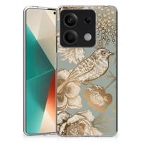 TPU Case voor Xiaomi Redmi Note 13 5G Vintage Bird Flowers