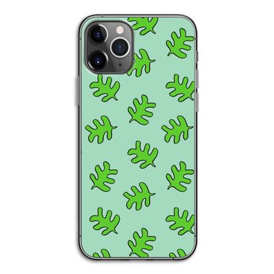 Groene blaadjes: iPhone 11 Pro Transparant Hoesje