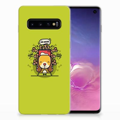 Samsung Galaxy S10 Telefoonhoesje met Naam Doggy Biscuit Samsung Galaxy S10 Telefoonhoesje met Naam Doggy Biscuit