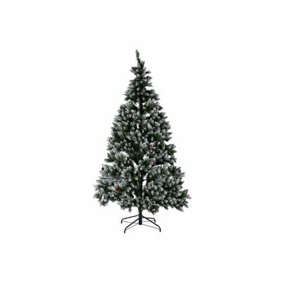Kerstboom DKD Home Decor Wit Rood Groen PVC Ananas Besneeuwd 125 x 125 x 210 cm