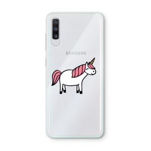Eenhoorn: Samsung Galaxy A70 Transparant Hoesje