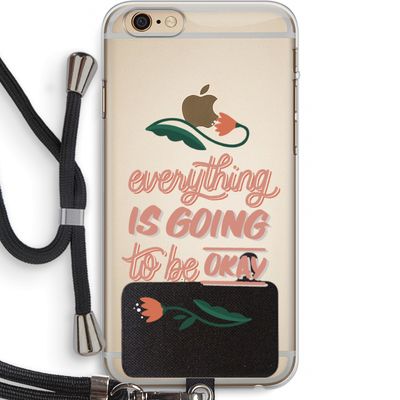 Optimistic flower girl: iPhone 6 PLUS / 6S PLUS Transparant Hoesje met koord