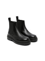 Versace Kids bottines en cuir - Noir