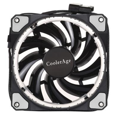 Kleur LED 12cm 3pin computeronderdelen chassis fan computer host Cooling Fan stille ventilator koeling met stroomaansluiting kabel & wit licht (wit)