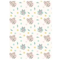 Bambi en Stampertje fleece plaid 110 x 150 cm flanel