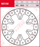 TRW remschijf "mst290" rotor mst290 rigid