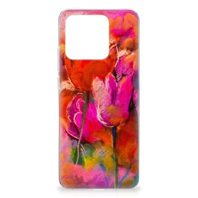 Smartphone hoesje Xiaomi Redmi 10C Tulips Smartphone hoesje Xiaomi Redmi 10C Tulips