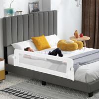 Bescherming Bedhekje Opklapbare Veiligheid Bedhek voor Peuters Kinderen Baby 150 x 40 x 42 cm Wit