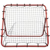 The Living Store Voetbal Rebounder - Rood gepoedercoat - 100x100 cm - 4 verstelbare hoeken - thumbnail