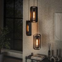 LifestyleFurn Hanglamp 'Allyse' 3-lamps, kleur Artic Zwart