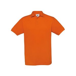 Oranje polo t-shirt met korte mouw