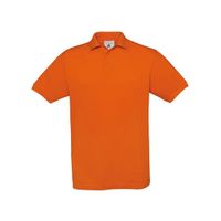 Oranje polo t-shirt met korte mouw - thumbnail