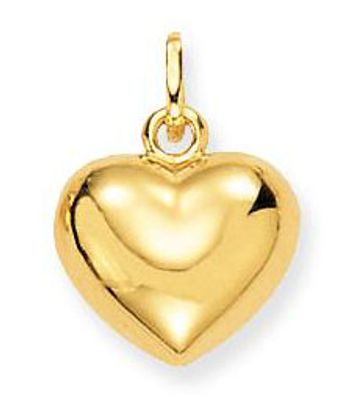 Glow 230.0002.00 Hanger Hartje geelgoud 8 x 10 mm