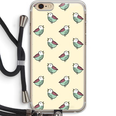 Vogeltjes: iPhone 6 PLUS / 6S PLUS Transparant Hoesje met koord