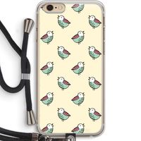 Vogeltjes: iPhone 6 PLUS / 6S PLUS Transparant Hoesje met koord