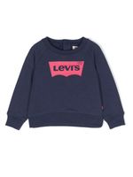 Levi's Kids sweat nervuré à logo imprimé - Bleu