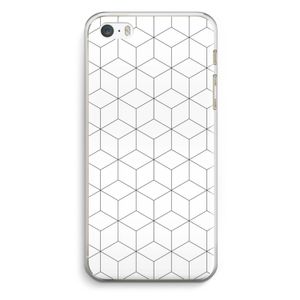 Zwart-witte kubussen: iPhone 5 / 5S / SE Transparant Hoesje