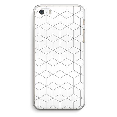 Zwart-witte kubussen: iPhone 5 / 5S / SE Transparant Hoesje
