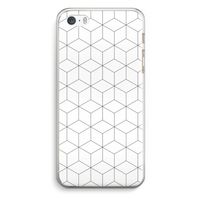 Zwart-witte kubussen: iPhone 5 / 5S / SE Transparant Hoesje