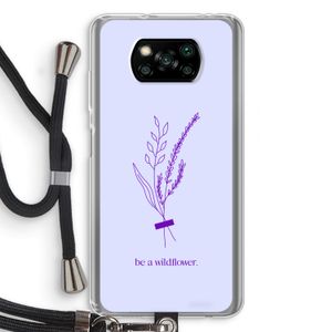 Be a wildflower: Xiaomi Poco X3 NFC Transparant Hoesje met koord