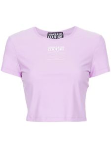 Versace Jeans Couture t-shirt crop à logo imprimé - Violet