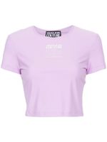 Versace Jeans Couture t-shirt crop à logo imprimé - Violet