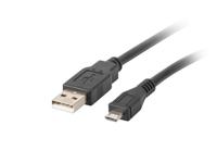 Lanberg CA-USBM-10CC-0010-BK USB-kabel USB 2.0 1 m Micro-USB B USB A Zwart