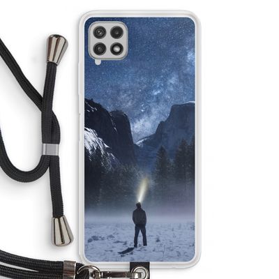 Wanderlust: Samsung Galaxy A22 4G Transparant Hoesje met koord