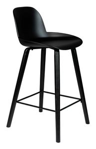 Zuiver Barstoel 'Albert Kuip' PP, kleur Zwart (zithoogte 65cm)