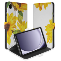 Uniek Samsung Galaxy Tab A9 Tablethoesje Zonnebloemen Design | B2C Telecom