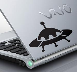 Laptop sticker UFO