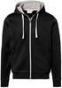 Hakro 455 Hooded jacket Bonded - Black/Silver - M