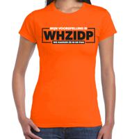 Verkleed T-shirt voor dames - mijn voorspelling - oranje - EK/WK voetbal supporter - Nederland - thumbnail
