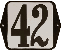 Huisnummer standaard nummer 42 - Warentuin mix