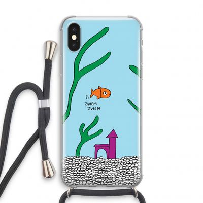 Aquarium: iPhone X Transparant Hoesje met koord