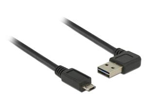 Delock 85166 Kabel EASY-USB 2.0 Type-A male haaks links/rechts > EASY-USB 2.0 Type Micro-B male 2m