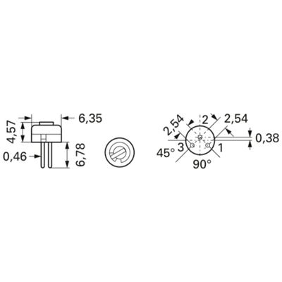 Bourns 3329H-1-103LF Cermet-trimmer Lineair 0.5 W 10 kΩ 240 ° 260 ° 1 stuk(s) Bourns 3329H-1-103LF Cermet-trimmer Lineair 0.5 W 10 kΩ 240 ° 260 ° 1 stuk(s)