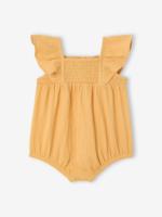 Babypakje voor meisjes van biologisch katoen mosterdgeel