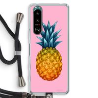 Grote ananas: Sony Xperia 5 III Transparant Hoesje met koord