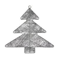 Kerstversiering Zilverkleurig Kerstboom 36,7 x 0,2 x 37,5 cm Metaal Plastic