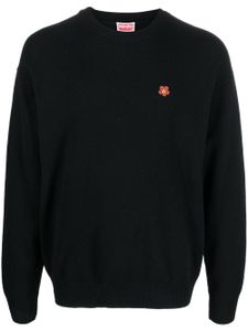 Kenzo pull à logo Boke Flower en intarsia - Noir