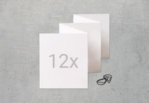 Zigzag fotokaartje Staand Zwarte Paperclip - Set van 12