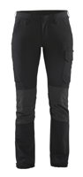 Blåkläder Dames Service werkbroek 4-weg stretch 71221645 | Zwart/Donkergrijs | Maat 46 - 7330509742921