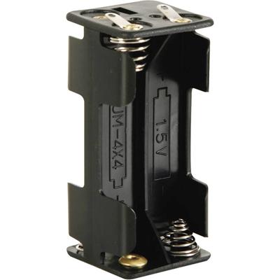 Velleman BH443D Batterijhouder Aantal cellen: 4 AAA (potlood) Soldeeraansluiting (l x b x h) 53 x 27 x 25 mm