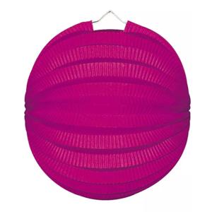 Party Lampion van papier - ronde vorm - roze - Dia 22 cm